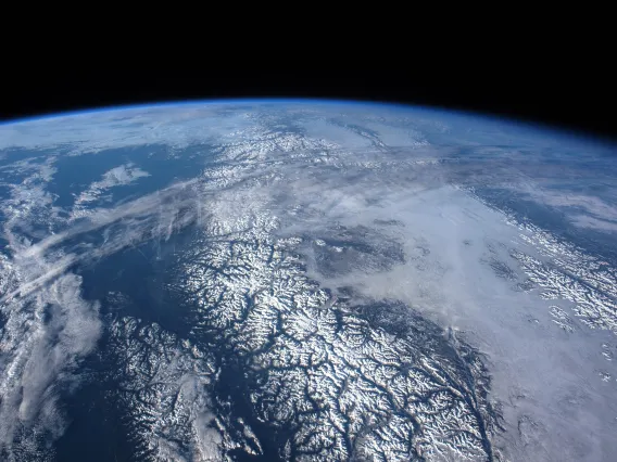 Photo of earth from orbit.