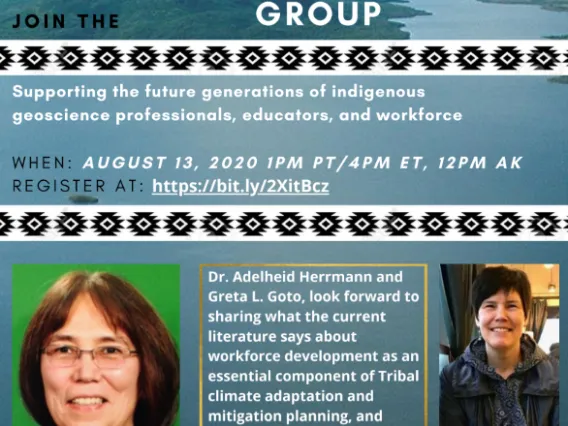 Flyer for Indigenous Peoples Climate Change Virtual Working Group.