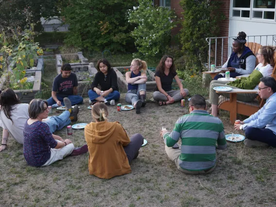 NRWD Fellows at meetup in Logan, UT sitting a circle talking