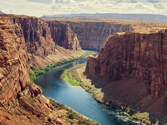 An image of a canyon, the colarado river, after the parker dam