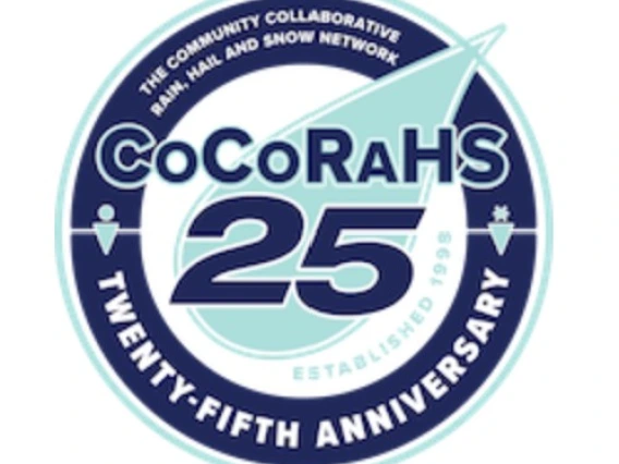 Logo for CoCoRaHS 25th anniversary