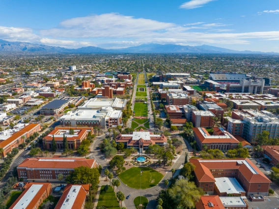 Ariel view of the University of Arizona