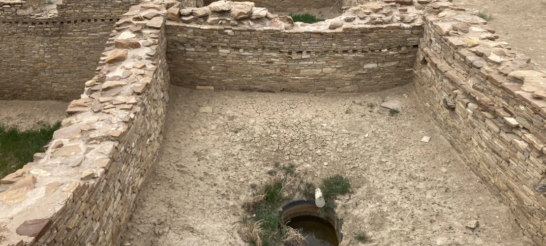 An example of a drain in a room at Pueblo del Arroyo. 