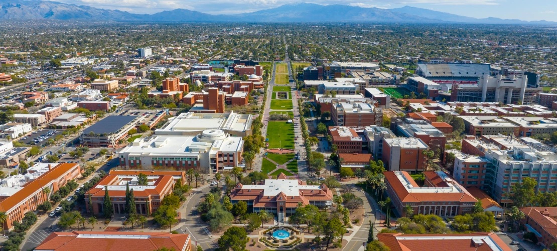 Ariel view of the University of Arizona