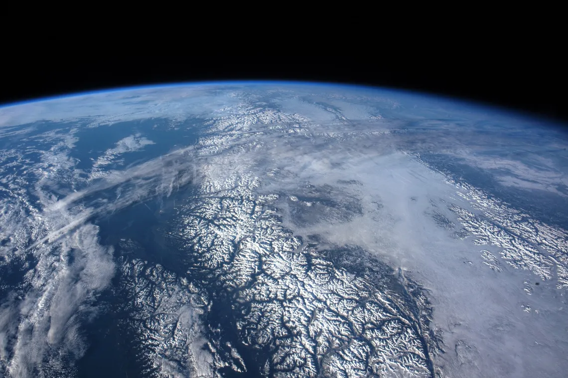 Photo of earth from orbit.