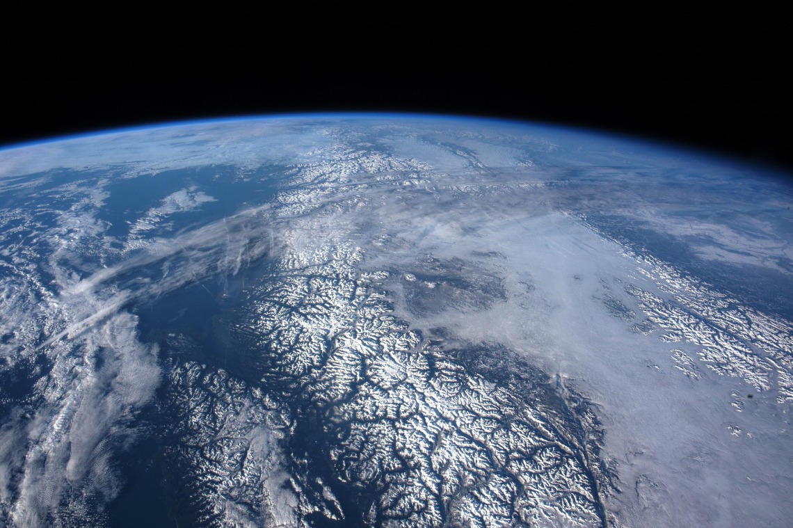 Photo of earth from orbit.