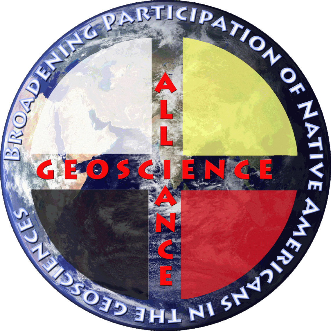 Logo for the Geoscience Alliance reads: Broadening Participation of Native Americans in the Geosciences